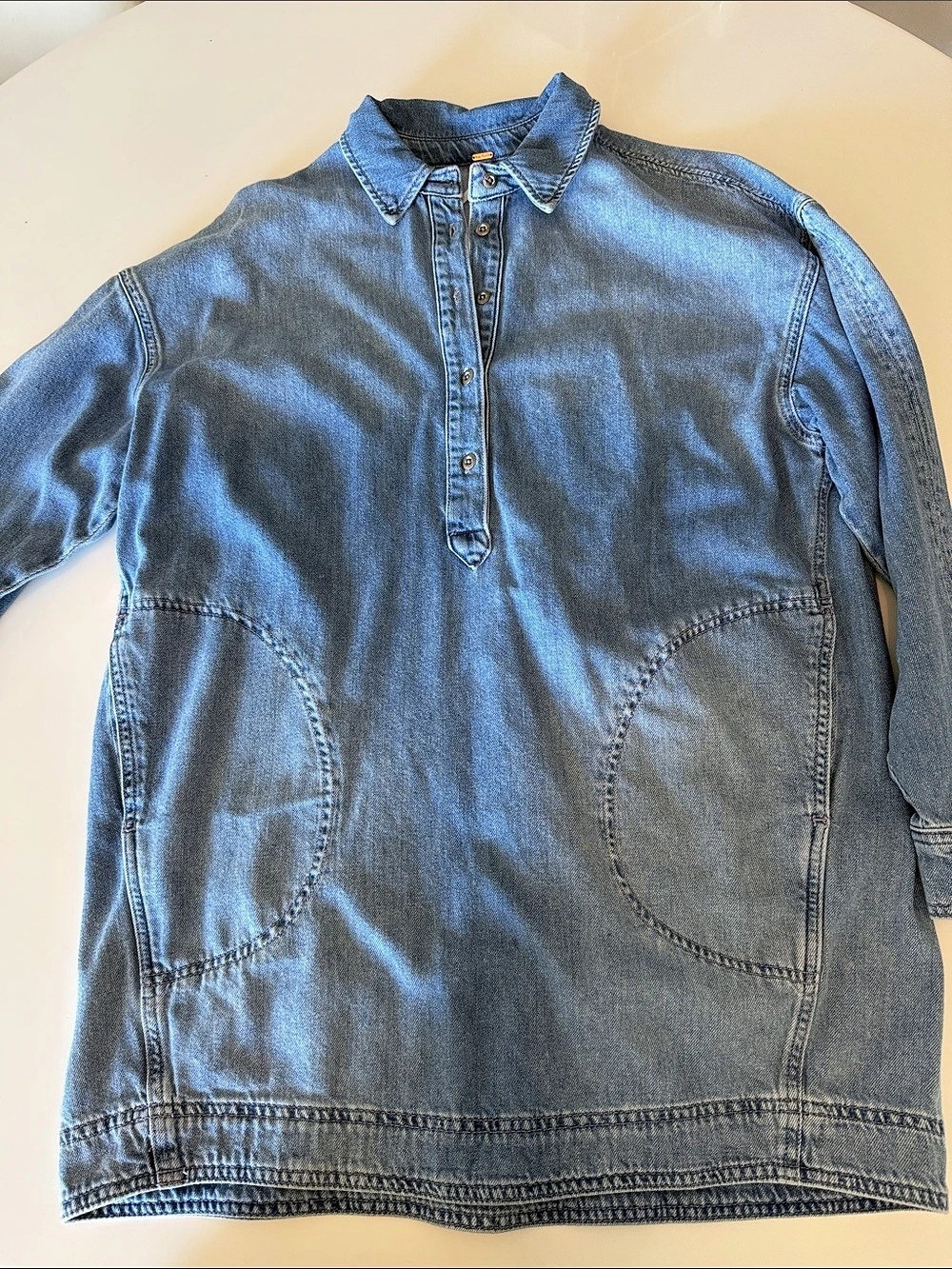 Free People Denim Dress Blue XS